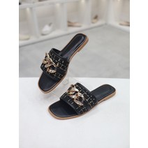 코디엘루 골드체인 쿠션 플랫 뮬 슬리퍼 1.5cm SPCD57134
