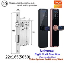 RAYKUBE-K7 프로 플러스 스마트 지문 인식 도어락 생체 블랙 색상 Tuya 앱 원격 잠금 해제 키리스 전자, 05 22x165_01 Black