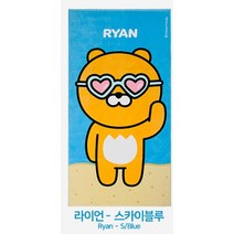 카카오프렌즈 후드 & 비치타월, 라이언 비치타올, 1개