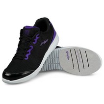 KR Strikeforce Nova Lite Komfort-Fit 구조의 운동용 여성용 볼링화, Black/Purple