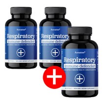 respiratory 호흡기 기관지 복합식품 레스피레토리 이뮨 미국 직구 폐 건강 영양제, 3개, 60캡슐