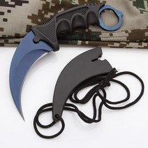 날카로운 고정 블레이드 강철 클로 나이프 Karambit 사냥 칼 전술 목 캠프 하이킹 야외 생존, 03 Black