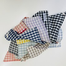 체리쉬홈 미니 체크 키친크로스 테이블매트 겸용 핸드메이드 매직후크 포함, 하늘, 30x30