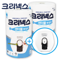 크리넥스 센터풀 티슈 6000매(2팩)+센터풀 전용용기 플러스 물풀림3초 비데용 강력추천 화장지, 1박스