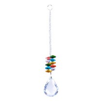 크리스탈 매달려 장식 매력 Windchime 빗방울 레인보우 메이커 펜던트 파티오 웨딩 창 자동차 장식, 결정, E