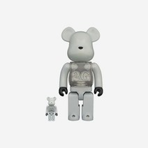 [정품] 베어브릭 2G 익스클루시브 100% & 400% 세트 화이트 크롬 Bearbrick Exclusive Set Chrome 1049177
