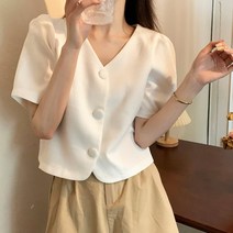 메이킹유 반팔블라우스 데일리룩 여친룩 귀여운 1458브래드블라우스