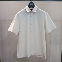 [바쏘옴므] 베이직 세미 오버핏 솔리드라인 COOL 스판 반팔 아이보리 남방셔츠 WSX2TT81A