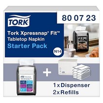 Tork Xpressnap Fit 화이트 디스펜서 냅킨 N14 퇴비가 2겹 36팩 x 120개 DX800, 120 Napkins, White