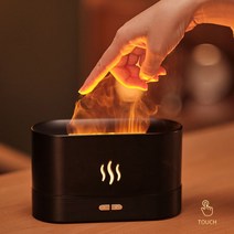 미니 불멍 가습기 감성 스테인레스 가습기 사무실 가습기 초음파 가습기 무선 가습기 탁상용 가습기 스테인레스 가습기 무소음 가습기, 블랙
