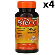 아메리칸헬스 에스터 C 500mg 60정 4팩 American Health Ester C, 1개, 기본