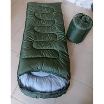 오리털침낭 군대침낭 미군침낭 백패킹 장비 수출 주문! 공장 재고 항온 두꺼운 따뜻한 겨울 야외 캠핑 봉투 유형 등산 단일 침낭, 아미그린