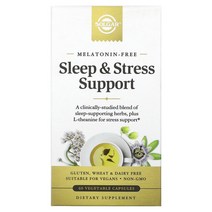 솔가 수면 스트레스도움 식물성캡슐60정 비타민B6 발레리안 시계꽃 홉추출물 Solgar Sleep Stress Support