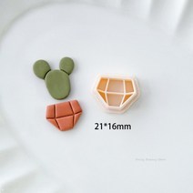 토분 DIY 인스 선인장 모양 소프트 폴리머 클레이 커터 세라믹 도자기 쥬얼리 제작 화분에 심은 식물 귀걸, 06 pot 1