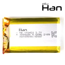 더한 리튬 폴리머 배터리 충전지 103450 1800mAh, 1개