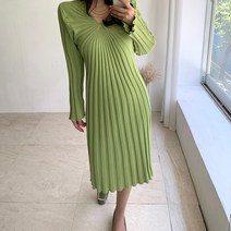 네모 여성용 슬림골지 원피스