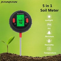 토양 인디케이터 ph측정기 산성도 이산화탄소2/3/4/5 IN 1 토양 PH 측정기 테스터 햇빛 수분 온도 습도 센, 06 5 in 1
