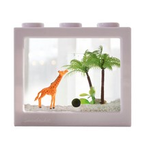 세남자바스켓 귀여운 동물친구들 국산 마리모 키우기 DIY세트, 기린세트+흰색 블럭