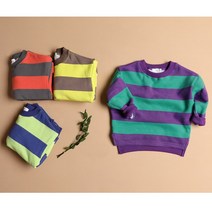 세인트키즈 굿데이 스트라이프 아동 아기기모맨투맨