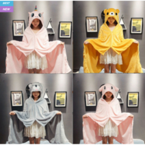 똑여사 캐릭터 후드담요 애착이불