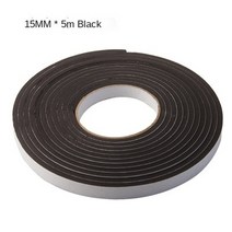 방음문 자체 접착 형 창 방풍 방음 스트립 및 창 스트립 하단 창, 15mm 블랙, 5m