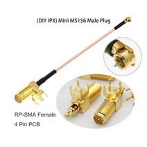 SMA-IPX DIY 미니 MS156 RG178 케이블 RF 동축 피그 테일 확장 점퍼 10 개/묶음 LTE 모뎀 Yota LU150 BEVO, 10 4P RPSMA to MS156_06 30CM