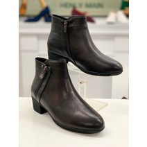 헨리메인 당일발송 천연소가죽 레니아 기모 앵클 부츠 5cm