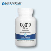 LAN 레이크 에비뉴 뉴트리션 코큐텐 100mg 120정 코엔자임 Q10 큐텐 CoQ10, 1개, 1통