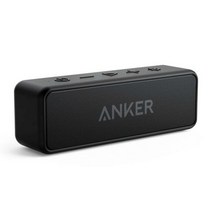 Anker-Soundcore 2 휴대용 무선 블루투스 스피커 사운드코어 우수한 베이스 음향 24 시간 재생시간 66 피트 블루투스 범위 IPX7 방수 기능, CHINA, Black