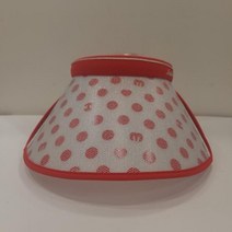 임페리얼 여성 시원한 느낌의 도트 프린트 UV 썬캡 PAAW213-76, 레드