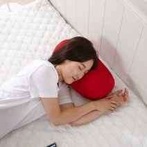 Zaza 떡볶이베개 발쿠션 등받이 놀이방 침대떨어짐방지 마이크로에어볼, 아이보리