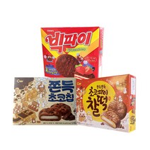 빅파이+청우쫀득초코칩+초코파이찰떡-사무실간식 세트B