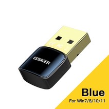 블루투스앰프 프리앰프 파워앰프 Essager-USB 블루투스 5.0 어댑터 동글 PC 노트북 스피커 무선 마우스 이, 02 1PC Blue_01 블루투스 v5.0