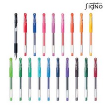 유니볼 시그노 0.38mm, 그린블랙, 3개