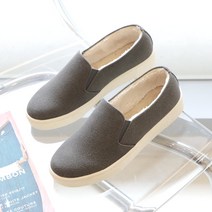 로딘스타 여성 통굽 캐주얼 발편한 겨울 방한 슬립온 운동화 단화 셀파