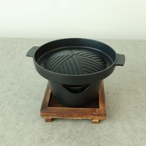 오메가키친 가정용 미니화로 개인화로 바베큐그릴 화로구이 낭만 홈핑, 1개, 구이판+화로세트/11-1)AL원형그릴팬 소