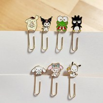 책갈피 산리오 캐릭터 7종 금속 북클립 북마크 4cm, 쿠로미