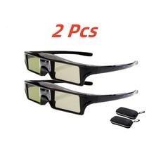 반달마켓 3D안경 입체 DLP 액티브 셔터 타입 3D 안경 다양한 의 DLP-LINK 기술을 지원하는 프로젝터 (에 관, 한개옵션1, 02 2pis  With box