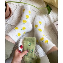 겨울 앙고라 과일 수면 데일리양말 푸르트 레몬 아보카도 딸기 임산부양말