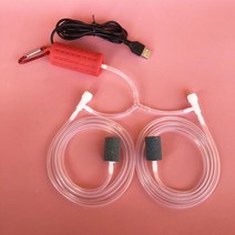 수족관 산소 더블 공기 펌프 물고기 탱크 USB 침묵 압축기 Aerator 휴대용 미니 소형 Oxygenator 액세서리, [03] 빨간