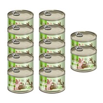 바이캣 고양이 그냥저냥캔 50g 6종, 12개, 참치와 타우린