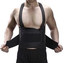 중량 벨트 리프팅 헬스 허리 보호대 레버 밴드 복대 딥 슬링 웨이트 스포츠 트레이닝 용품 운동 분리형 멜빵으로 지지대 통증 완화 부상 방지 작업 안전, 검은색, m 허리 85-110 cm