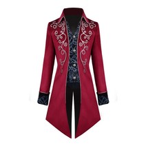 남자 블레이저 자켓 봄 가을 블레이져 캐주얼 남성 오버핏 코디 빅사이즈 정장 마이 s vintage red steampunk gothic victorian tail 할로윈 의상