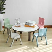 어린이 유치원 캐릭터 아동 등받이 플라스틱 의자중, 그린