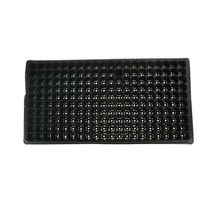 모종 1Pcs 200 Cells Black PP Seedling Growing Cases Germination Plant Propagation Pot Garden Vegetable, [01] Black