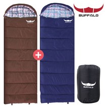 버팔로 포그니 침낭 1+1 캠핑 용품 컴팩트 경량침낭, 필수선택/브라운_2EA