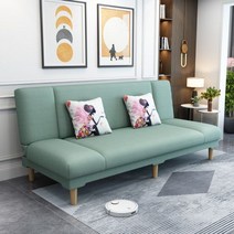 1.8m 리넨 3.5인용 쇼파 2인 가구단지 7평 15평 18평 오피스텔 원룸 좁은방 소파베드 좌식 3인 자취방 동거, 길이 1.2  민트 그린