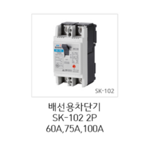 [서울산전주식회사] 산업용 배선용차단기 SK-102 2P 60A 5kA 차단기 MCCB 서울산전배선차단기