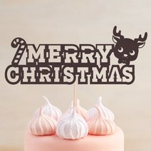 아트박스/파티해 페이퍼 레터링 메리크리스마스 토퍼 - 루돌프, 눈사람