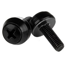 스타테크 StarTech com CABCAGENT62B M6 케이지 너트 100팩 블랙 마운팅 서버 랙 및 캐비닛용, 50x M5 _Black Mounting Screws